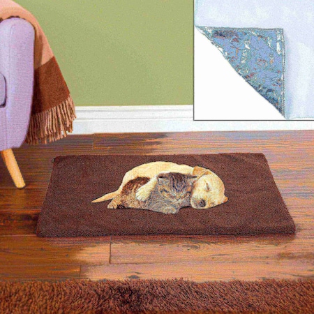 Pet Adobe Small/Medium Self Warming Thermal Crate Pad-25x18-Chocolate 276849SZI